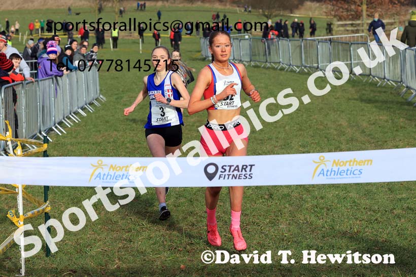 Junior Womens 2024 Northern Cross Country Champs., Sedgefield. Photo: David T. Hewitson/Sports for All Pics